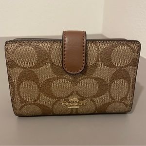 Coach Bi-Fold Coated Canvas Wallet